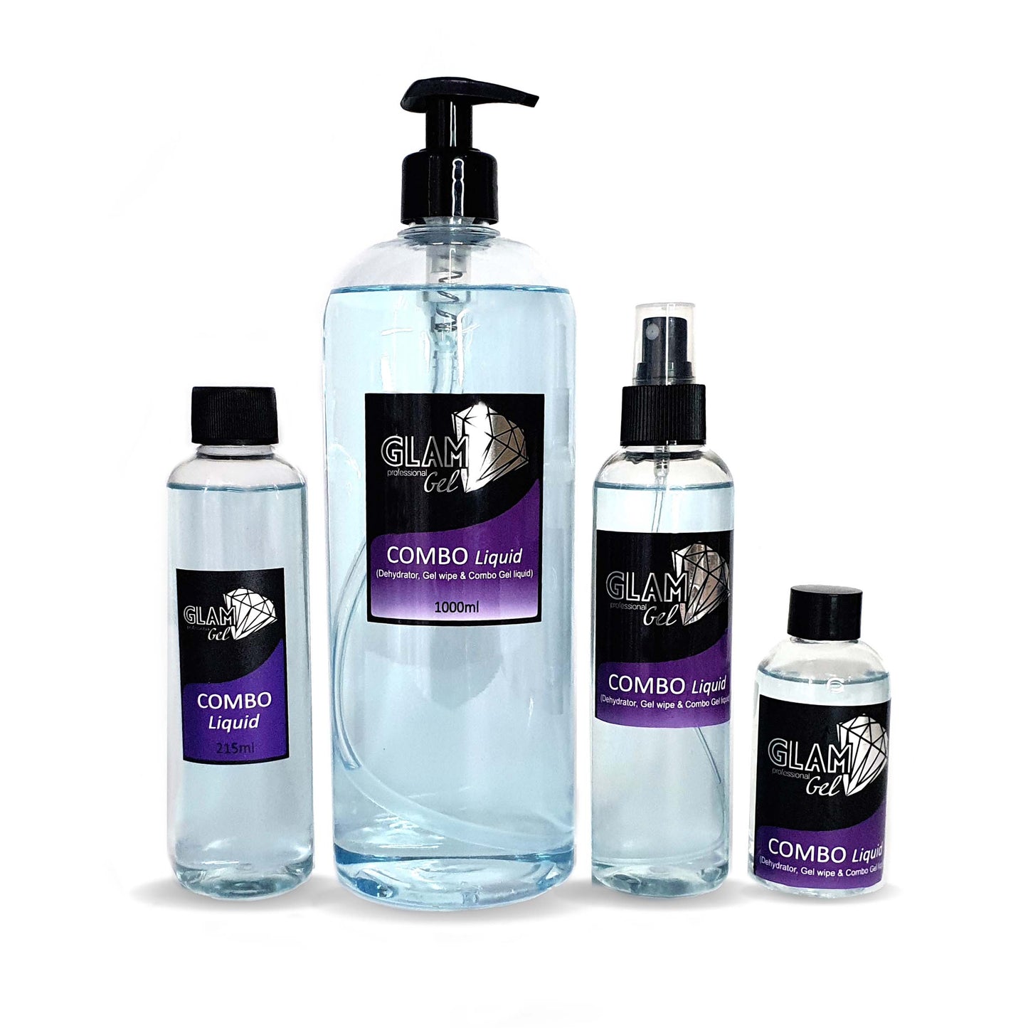 Combo Liquid (Dehydrator, Sanitizer, Gel Wipe) - Glam Pro