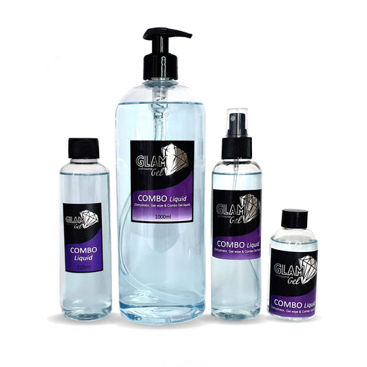 Combo Liquid (Dehydrator, Sanitizer, Gel Wipe) - Glam Pro