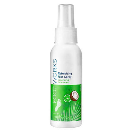 FootWorks Refreshing Foot Spray Coconut & Lime 100ml Avon
